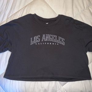 Hollister grey crop top